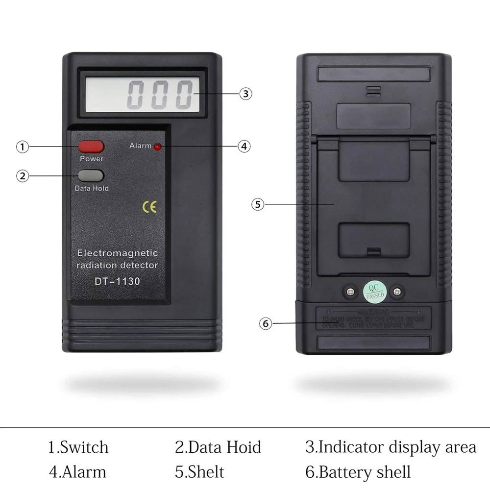 DT-1130 New Handheld Digital Electromagnetic Radiation Detector EMF Meter Tester Ghost Hunting Equipment DT1130 | Инструменты
