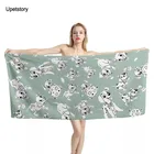 Банное полотенце Upetstory с принтом далматинской собаки, милое мультяшное пляжное полотенце из микрофибры для душа для детей и взрослых, флисовое плюшевое покрывало