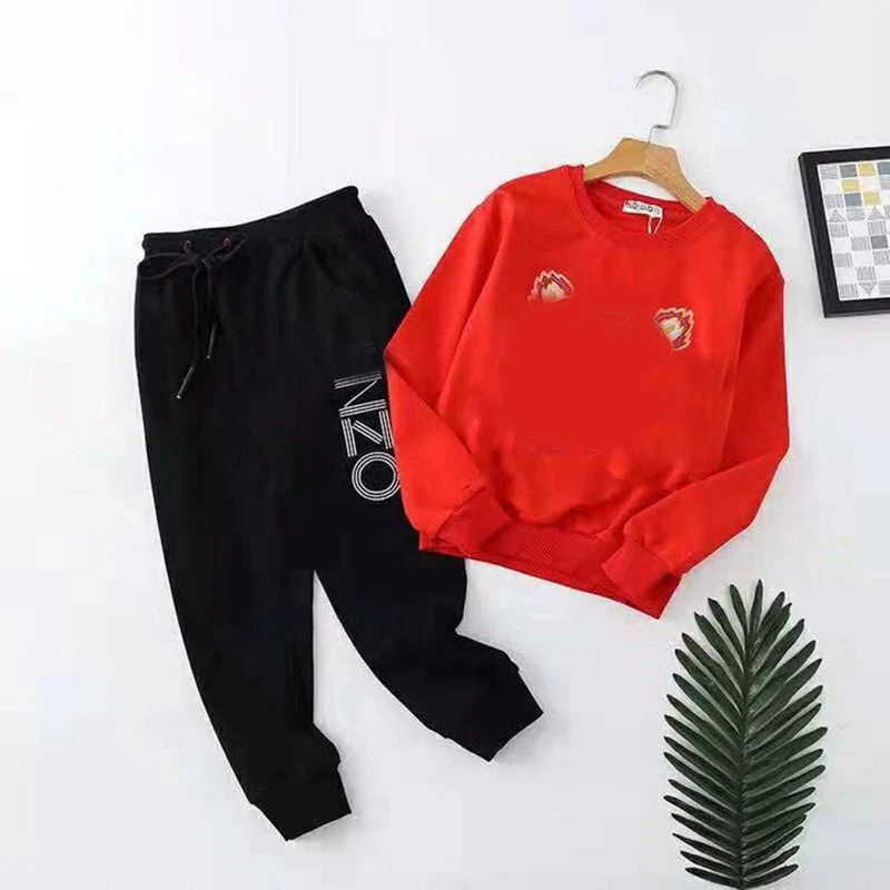 

2020 New Arrival Sprint Autumn Children Coat Pullover Trouser Suit Clothes Kid Boys Girls Sweater Embroidery Pants Sets Clothing