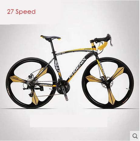 D black yellow Бренд 700CC 18/21/27 скоростей углеродистая сталь 52 см рамки изогнутая ручка Дорожный велосипед Открытый bicicleta велосипедные гоночный велосипед - Цвет: D black yellow