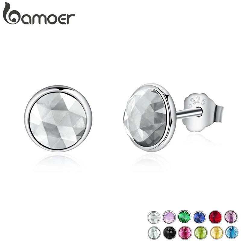 Женские серьги гвоздики из серебра 925 пробы с камнем в виде капель|crystal stud