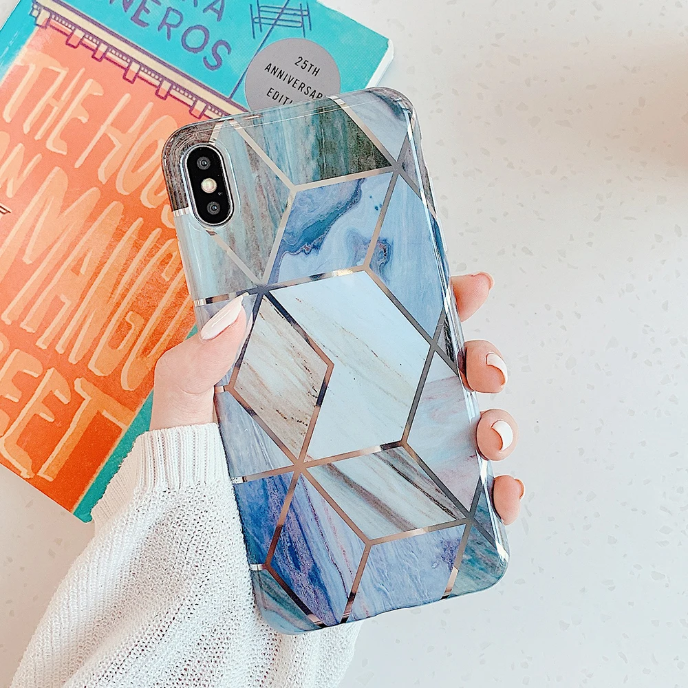 Чехол для телефона SUYACS Fantasy Dream marble для iPhone 11 Pro Max 7 8 Plus X XR XS Max 6 6S гальванический геометрический мягкий чехол-накладка - Color: m