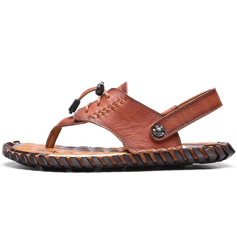 Кожаные тапочки для подростков Римские мужские кроссовки Повседневные дышащие