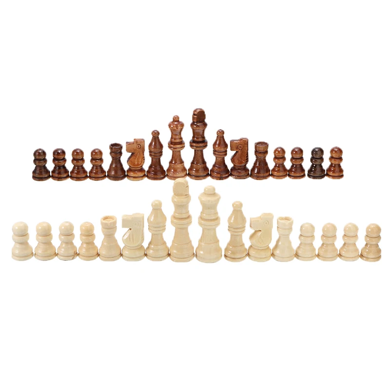 Набор деревянных шахматных фигур 32 шт. | Спорт и развлечения
