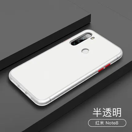 Для xiaomi redmi Note 8T Чехол Жесткий PC Прозрачный матовый защитный чехол на заднюю панель для xiaomi redmi 8 note 8 Pro Чехол - Цвет: Transparent