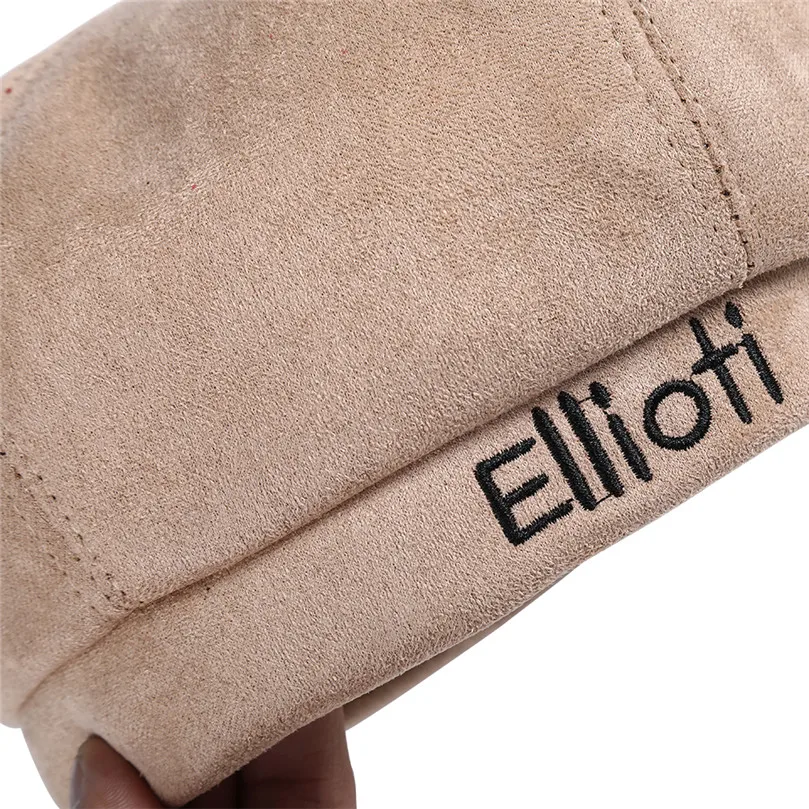 Женская шерстяная шапка AWAYTR теплая шапка-береты с вышивкой и надписью Ellioti