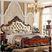 modern european solid wood bed 2 people fashion carved 1 8 m bed french bedroom furniture 7885