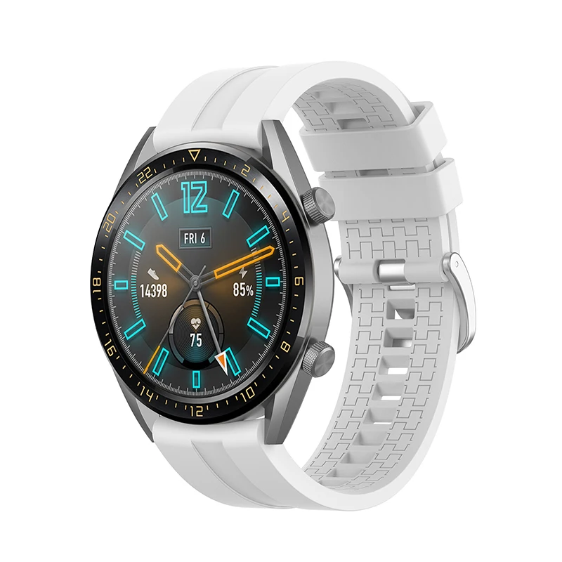

20mm 22mm Silicone Strap for Huawei Watch GT 2 2E Pro Samsung Galaxy Watch 3 45mm Gear S3 Bracelet Amazfit GTR 47mm Rubber Band