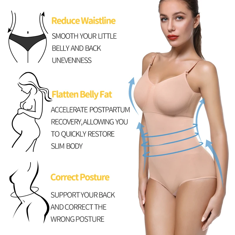 Bodysuit Shapewear Waist Trainer Full Body Shaper Women Tummy Control Slimming Sheath Abdomen Shapers Slim Corset Modeling Belt