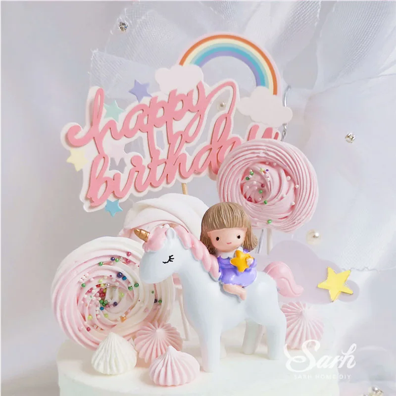 Романтические воздушные шары радужные топперы торты на день рождения флаги