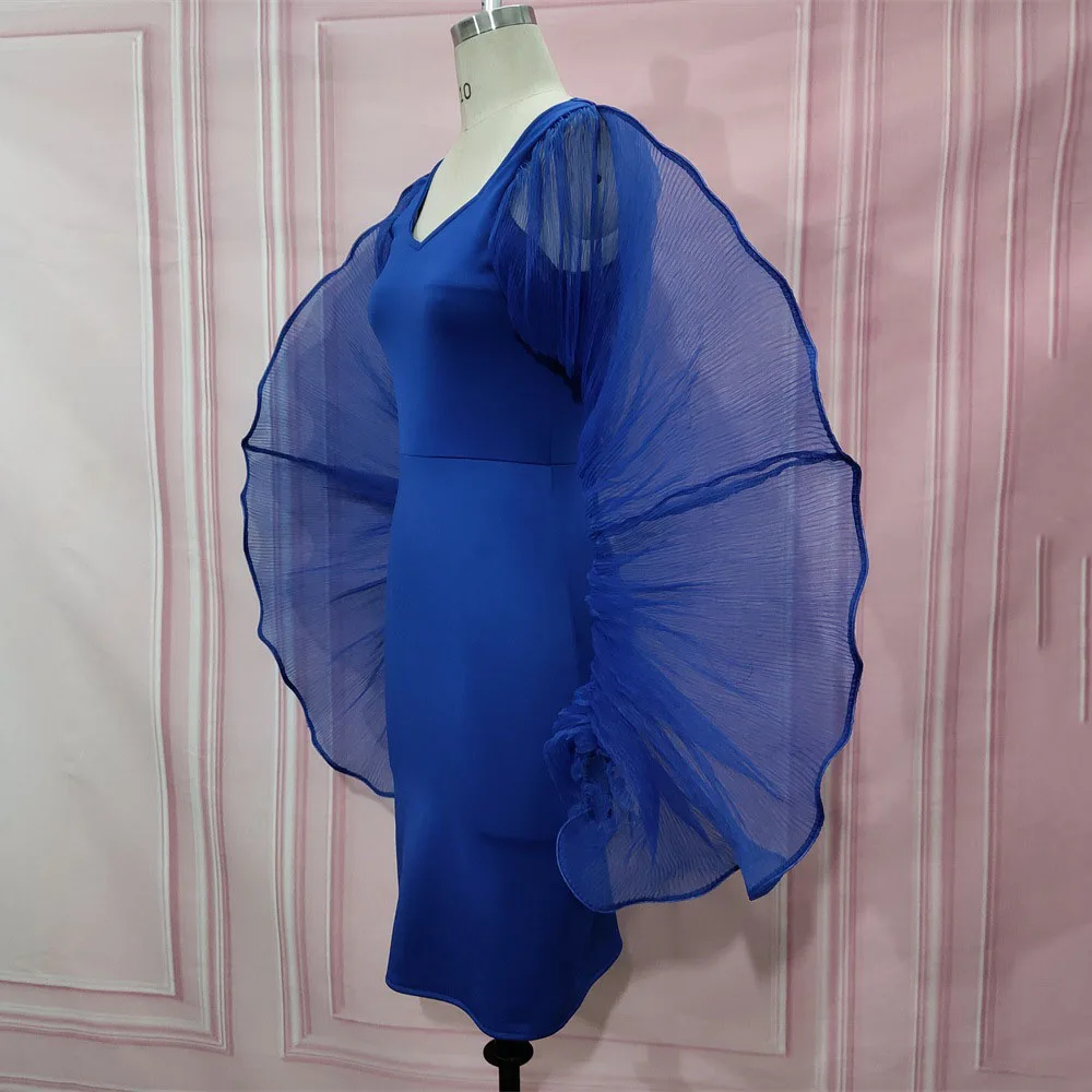 2020 летнее синее облегающее платье-карандаш в африканском стиле женские