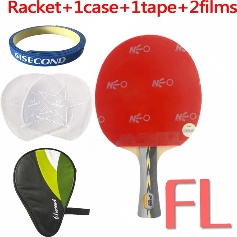 DHS POWER. G7 PG7 PG.7 PG 7 лезвие с 2x NEO Hurricane 3 каучука для ракетки с длинной рукояткой FL - Цвет: FL with H 1 case