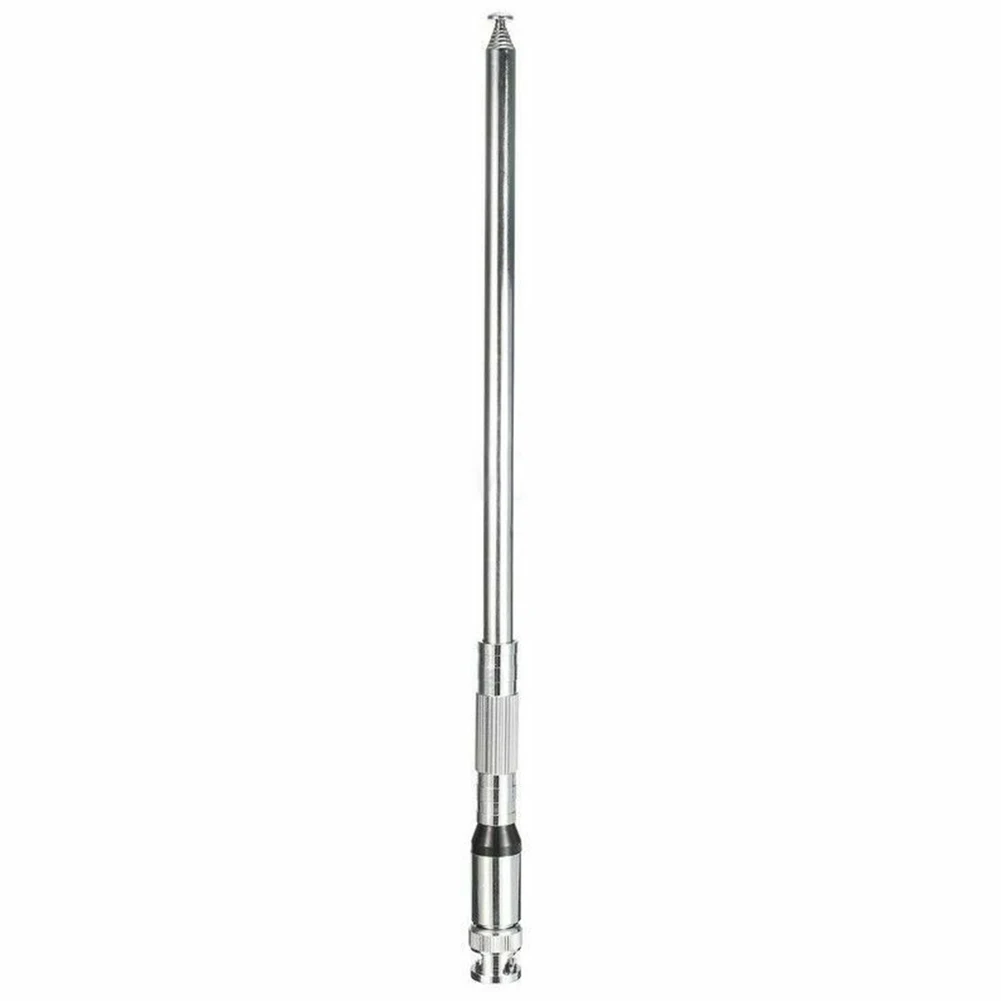 

118-136MHZ Airband High Gains BNC Interface Radio Receiver Telescopic Long Rod Stainless Steel Office Intercom Antenna Foldable