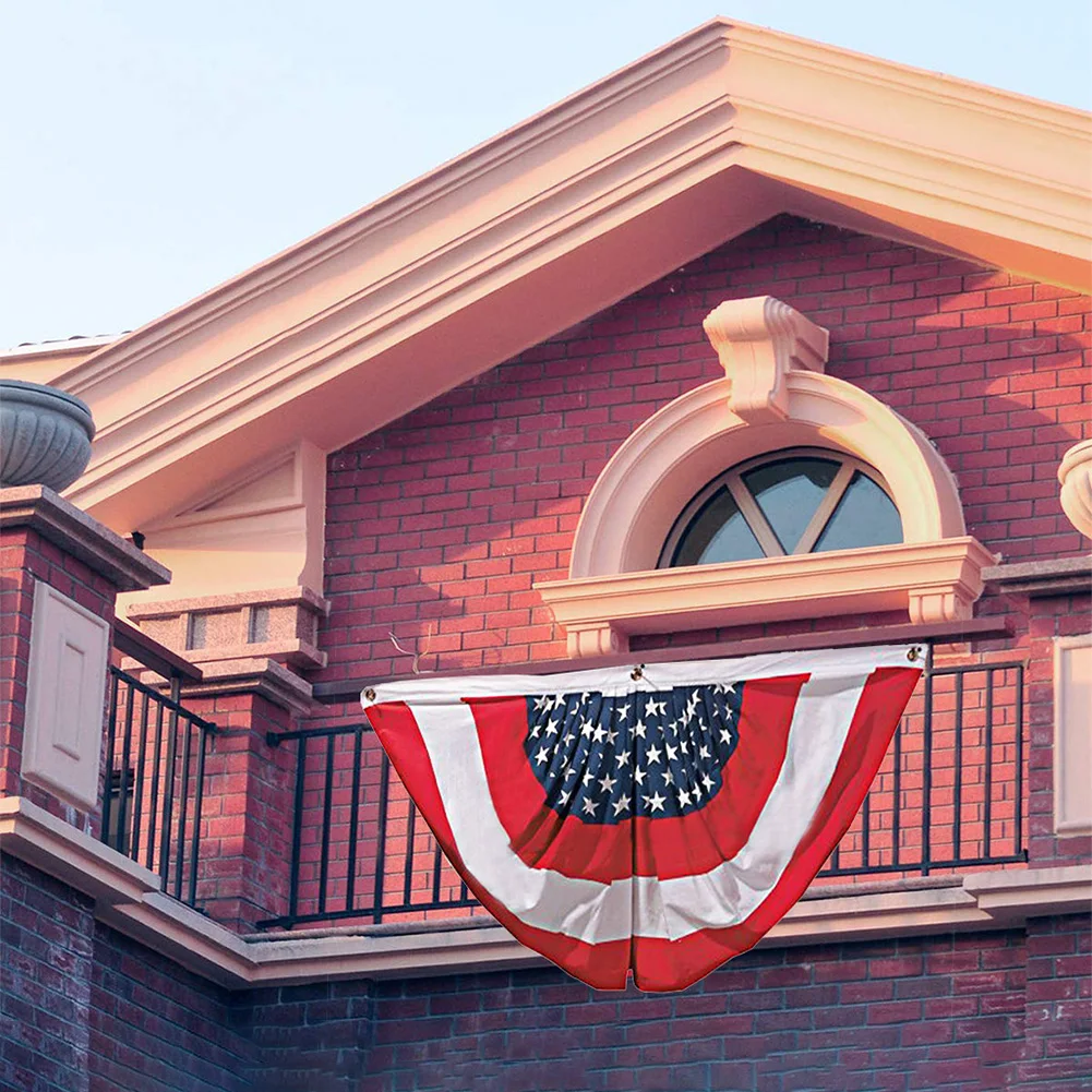 Ткань Оксфорд для дома улицы в форме вентилятора декора американский флаг двери