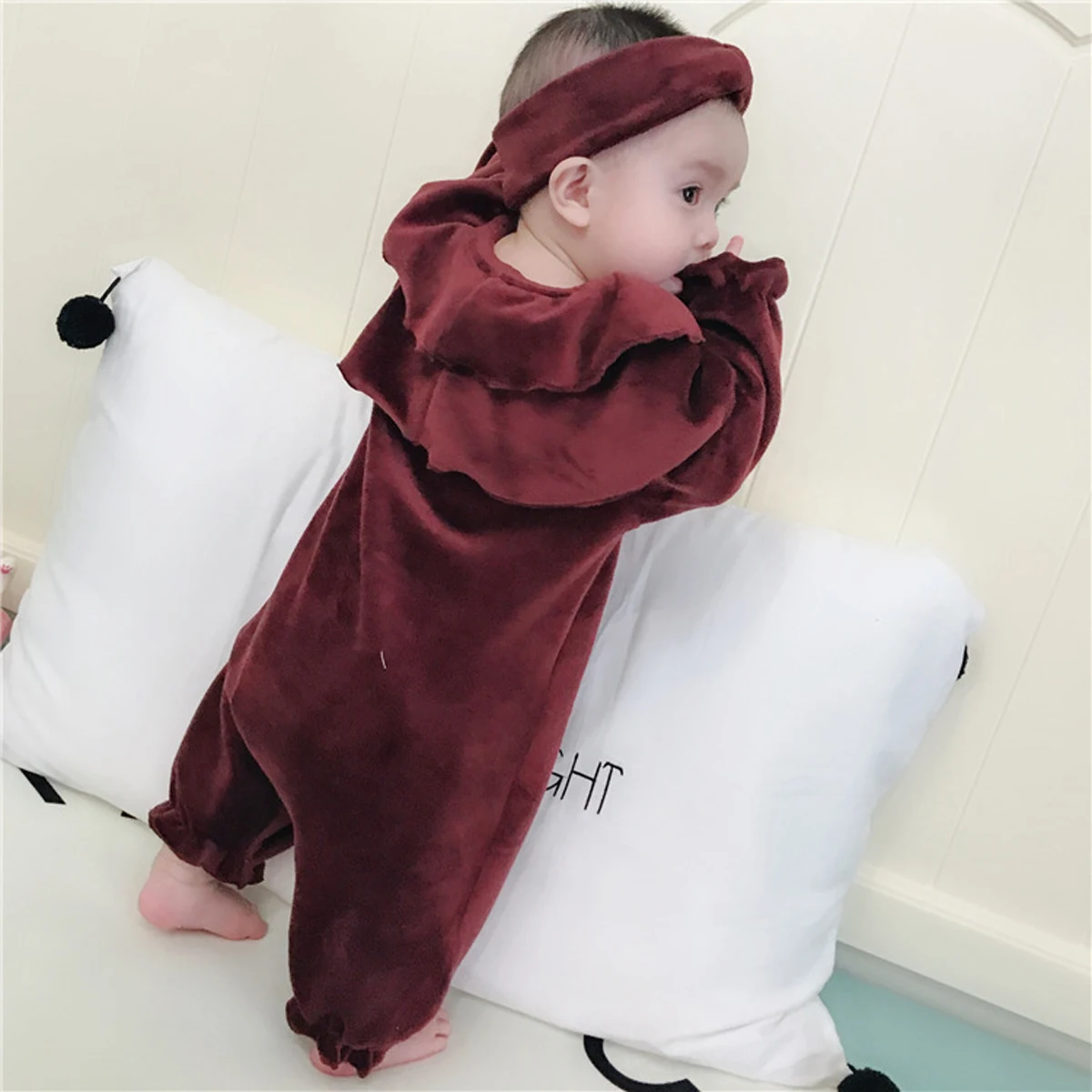 Emmababy-осенний Детский комбинезон с длинными рукавами для новорожденных мальчиков и девочек, комплект с комбинезоном, одежда