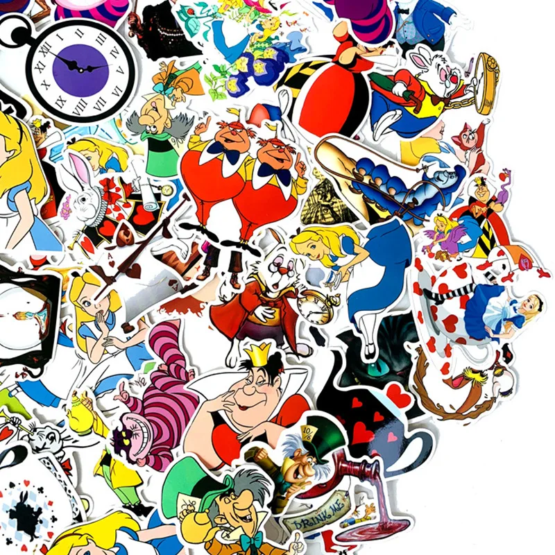 70 шт. Алиса в стране чудес (Alice in наклейка Страна Чудес популярный стиль граффити