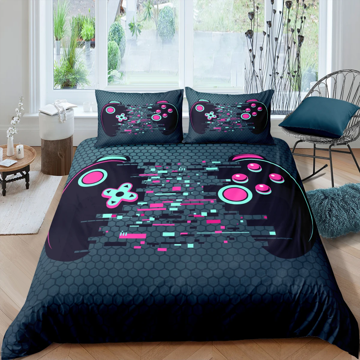 Постельное белье с 3d принтом игровой домашний текстиль мультяшный геймпад