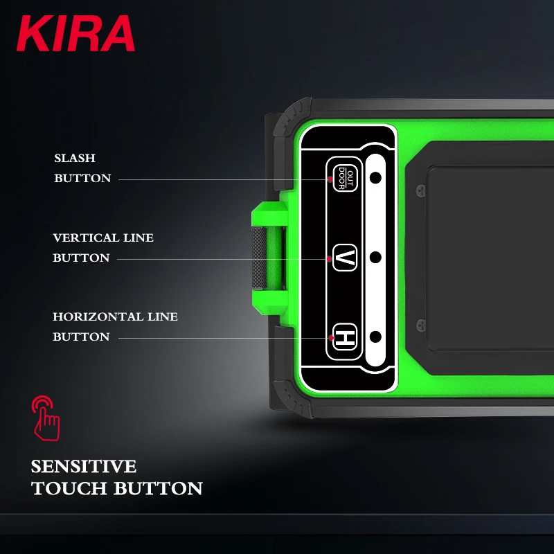 Лазерный уровень KIRA самонивелирующийся на 360 градусов 16 линий зеленый лазер -