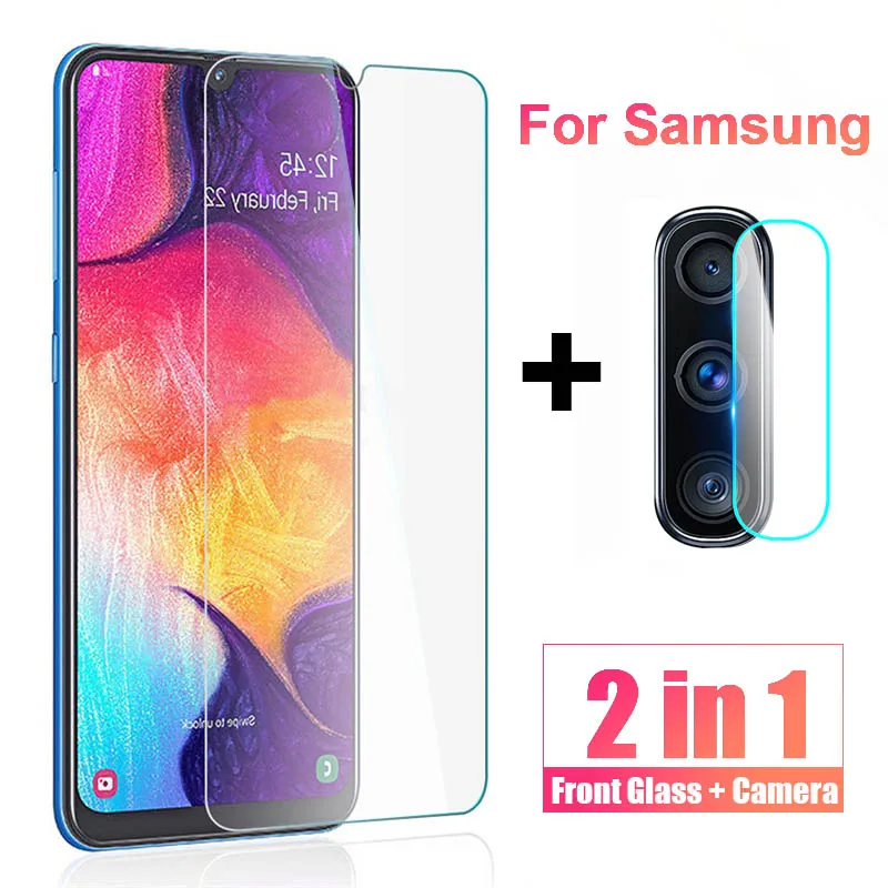 2 в 1 стекло для samsung Galaxy A50 A30 A20 HD камера защитная пленка a50 30 20 протектор экрана
