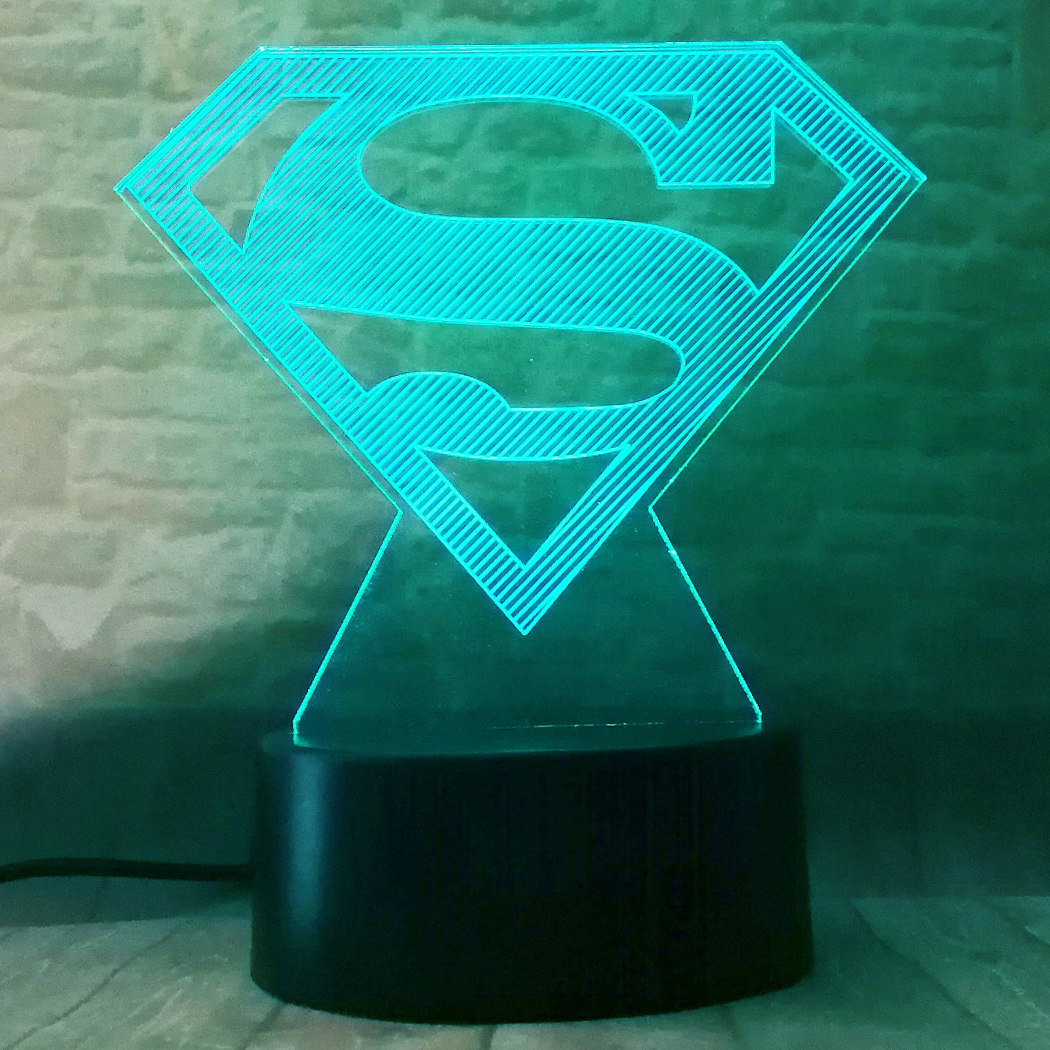 Креативные Мстители символ логотипа Супермена DC 7 цветов градиентная подсветка