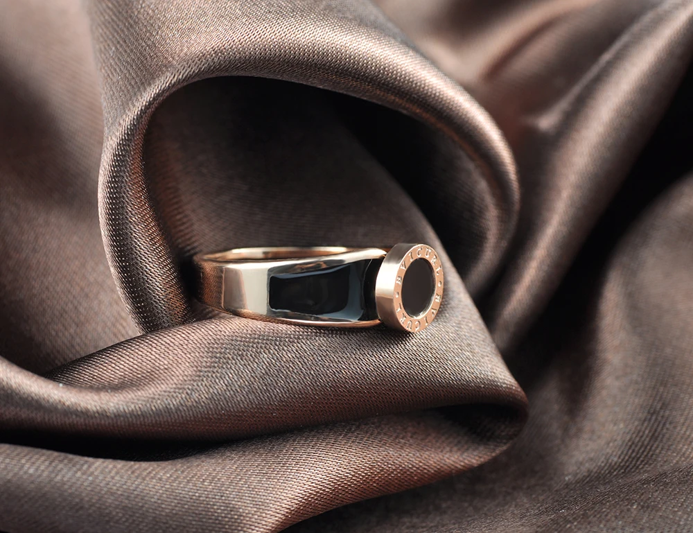 Классическое ювелирное изделие Lokaer из нержавеющей стали и акрила кольца с