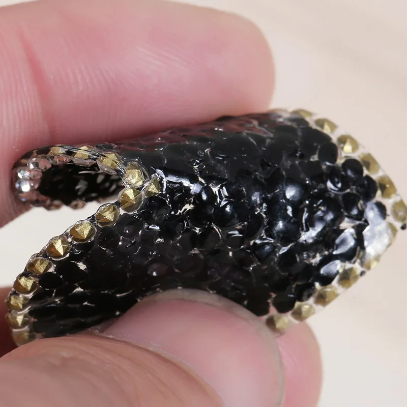 6 шт./лот черные термоклейкие нашивки со стразами в форме сердца|Заплатки| |