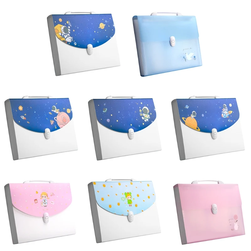 

Multi-purpose 12 Pockets Document Folder Bag Expandable School Test Papers File Folder Snap Closure with Index Tabs
