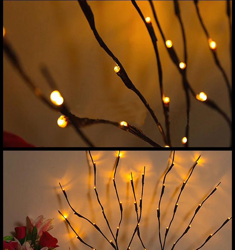 Светодиодный светильник &quotВетка ивы&quot декоративные светильники на батарейках