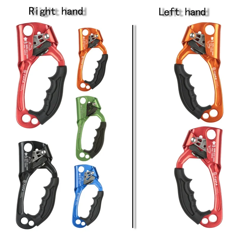 

Outdoor Sports Rock Climbing Right/ Left Hand Ascender Riser 8-12mm Rope Clamp Grasp Device Mountaineer Handle Ascender Climbing