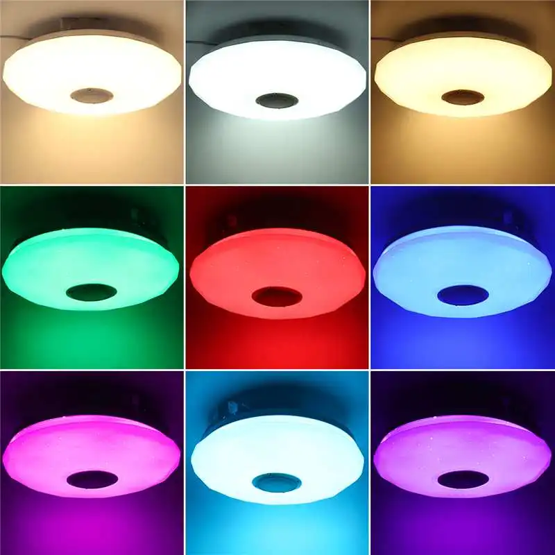 

60W 72W Modern LED Ceiling Lights RGB Home lighting APP bluetooth Music Light Bedroom Lamps Smart Ceiling Lamp+Remote Control