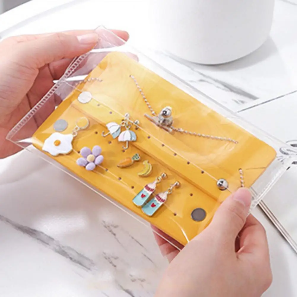 

Foldable Jewelry Organizer Portable TPU Roll Up Transparent Space-saving Storage Trinket Bag for Travel Vacation