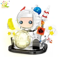 huiqibao 352pcs space astronaut figures building blocks city aerospace cosmonaut doll model bricks construction toy for children
