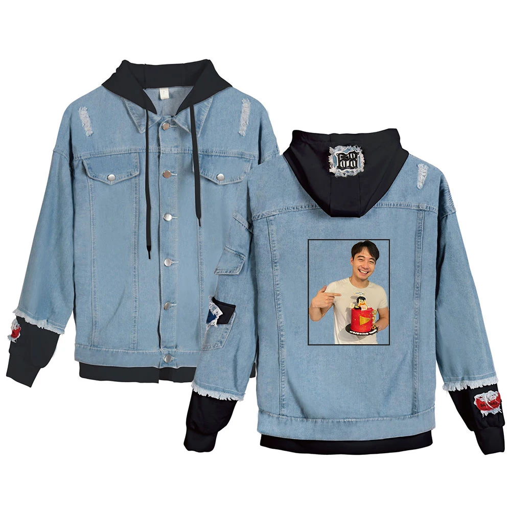 Drop shippingDenim jacket uncle roger 2D Print Casual Jacket Men Women Clothes