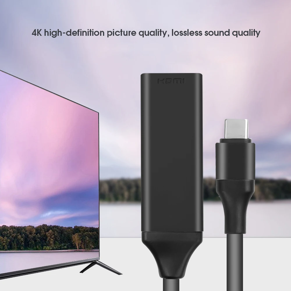 4K USB3.1 Type C к HDMI совместимый адаптер переходник штырь гнездо кабель конвертер для