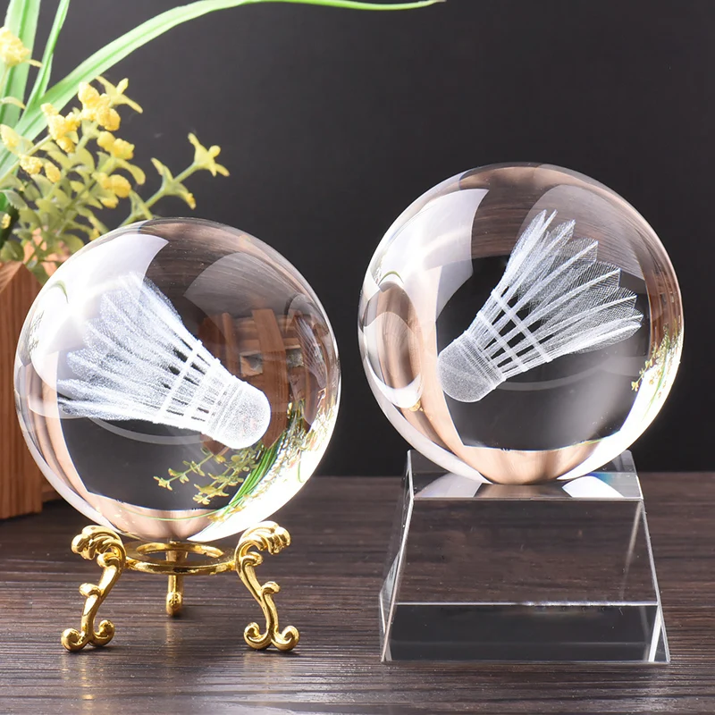 Новинка хрустальный шар 3d лазер для бадминтона спортивный призом аксессуары