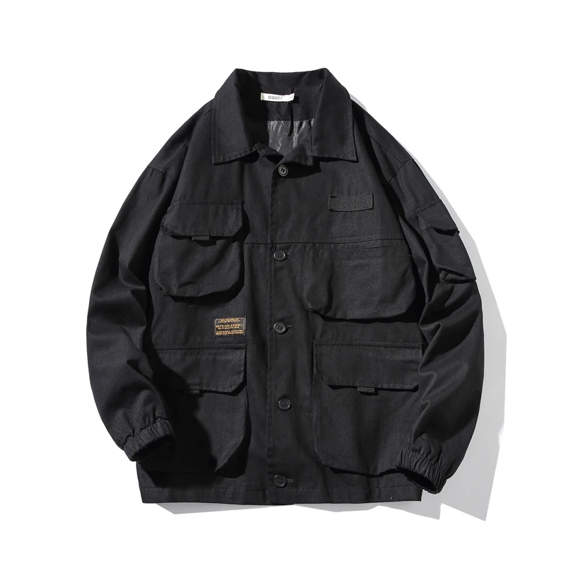 

Japanese Streetwear Army Green Plus Size Work Jacket Men Clothing 5XL Harajuku Coat Korean Fashion Military Casual Workwear
