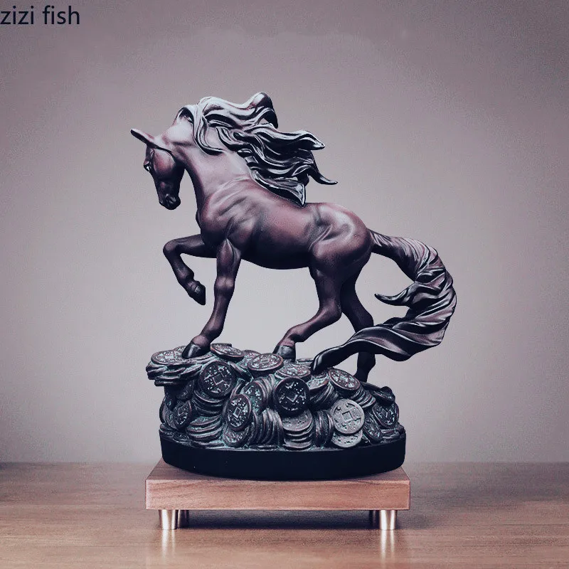 Полимерная поделка Стайлинг лошади настольное украшение для кабинета китайская