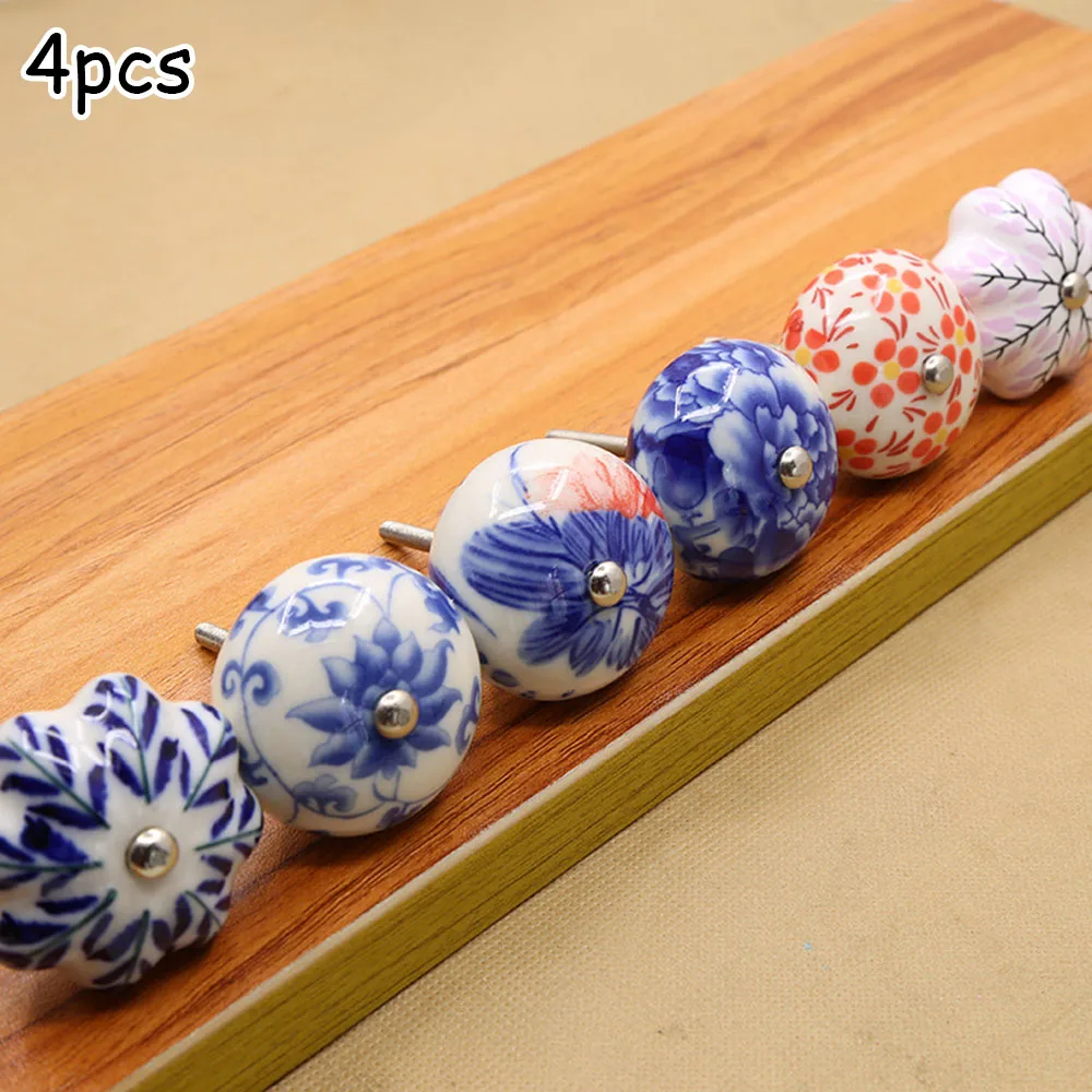 

Ceramic Door Knobs Singles - Door Cupboard Kitchen Cabinet Drawer Handles Pulls For Modern And Vintage Furniture