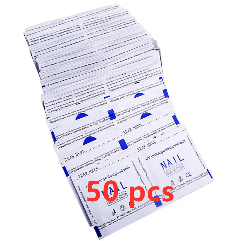 50pcs Nusx 100 шт гель-гель для снятия лака безворсовые салфетки для маникюра моющее средство для ногтей Впитывающее средство для ногтей УФ-гель - Цвет: 50pcs