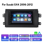 Автомобильный мультимедийный плеер 2DIN с GPS для Suzuki SX4 2006 2007 - 2009 2010 2011 2012 2013 6 + 128G 4GLTE Android 10 DSP стерео блок