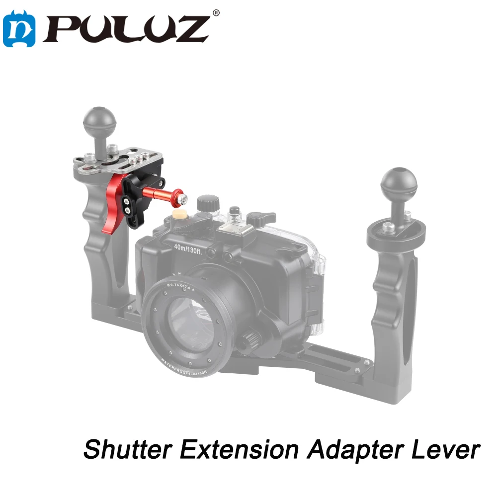 PULUZ Shutter Release Trigger Extension Adapter Lever Mount for Underwater Arm System for GoPro Sony Olympus Canon Nikon Pentax