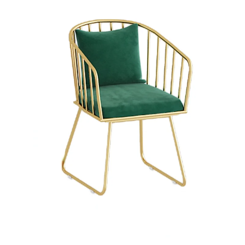 

Simple Nordic Green Leisure Chairs High-grade Light Luxury Soft Flannel Iron Phnom Penh Living Room Furnitures Customizable