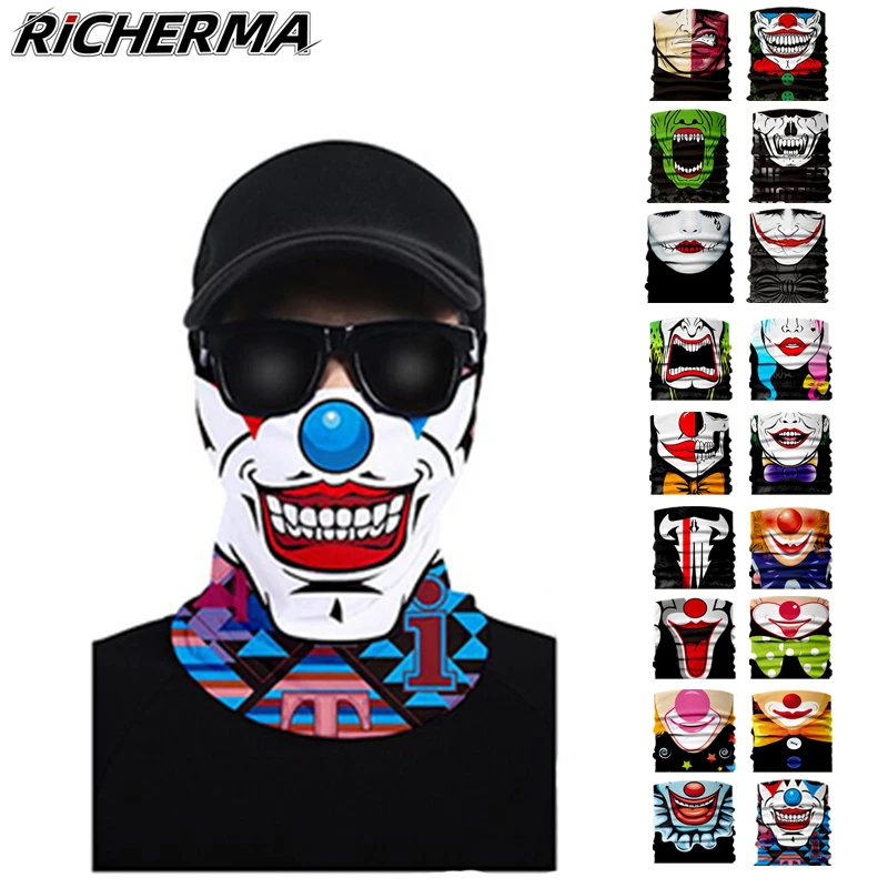 Уличная спортивная мотоциклетная маска для лица черная с черепом защита