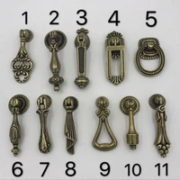 european retro style drop pendant bronze drawer tv cabinet knob pull antique brass drop ring cupboard dresser handle knob