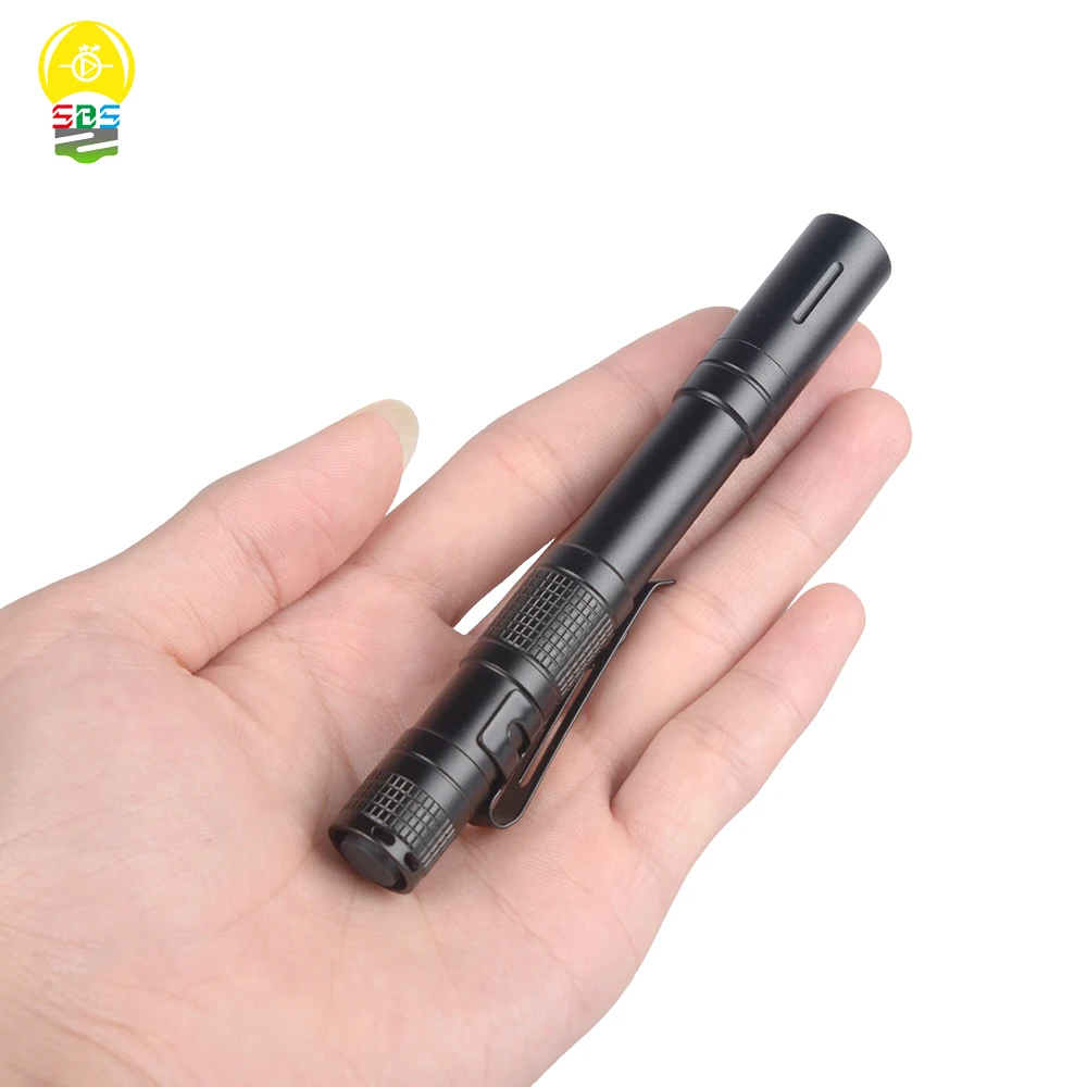 Светодиодная ручка фонарик фонафонарь питание от батареек 2AAA два