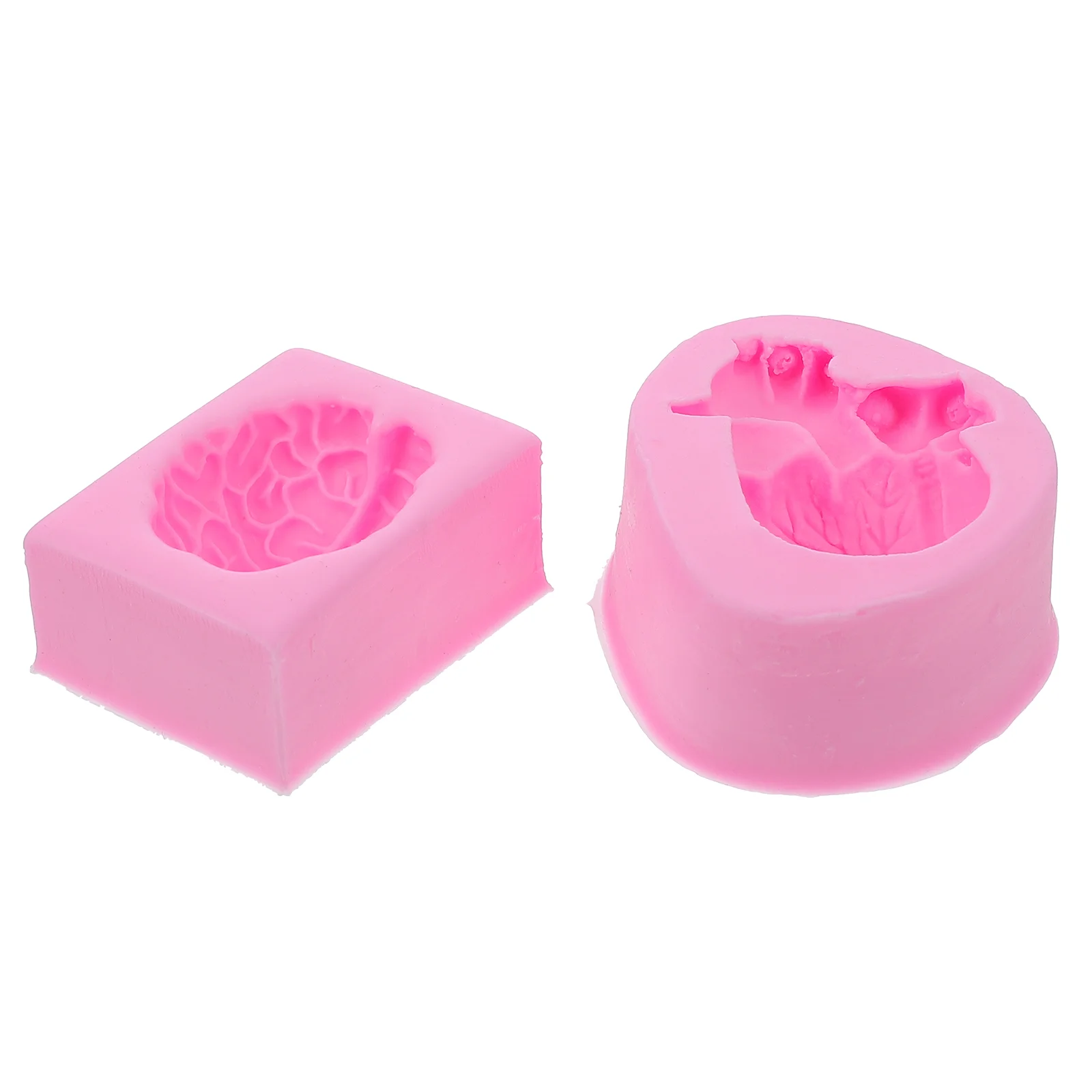

2pcs Halloween Cupcake Dessert Chocolate Fondant Mold Heart Brain Shape Silicone Mold