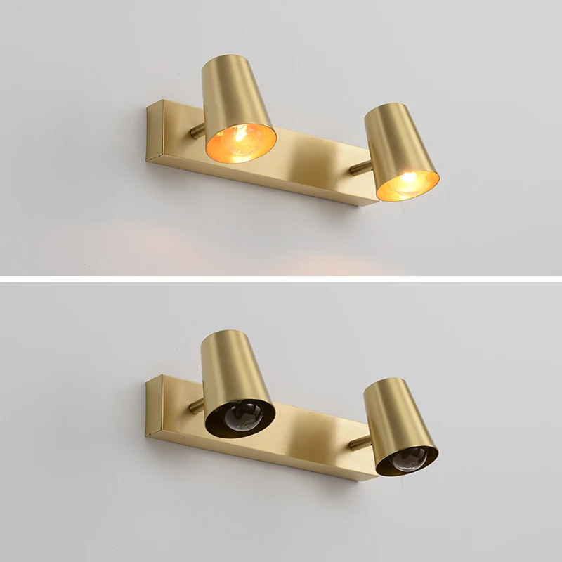 Modern Led Gold Mirror Light E27 Bulbs Wall Mounted Industrial Lamp Bathroom Waterproof | Лампы и освещение