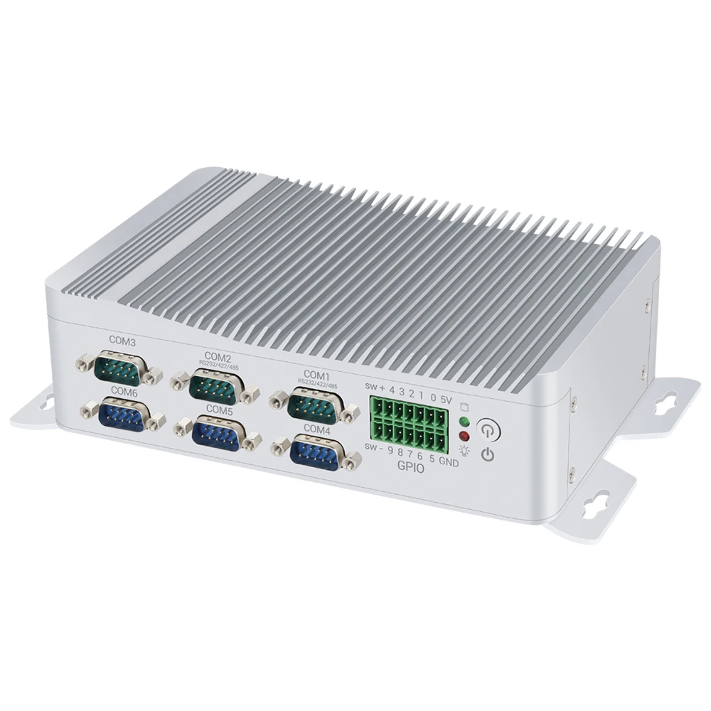 Промышленный мини ПК Intel Celeron J1900 без вентилятора 6 * RS232 двойная LAN гигабитная Ethernet
