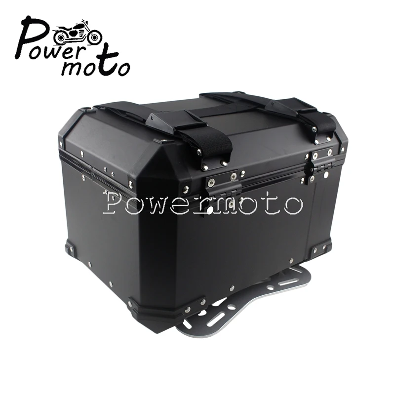 Универсальный алюминиевый черный верхний чехол для мотоцикла чемодан сумки