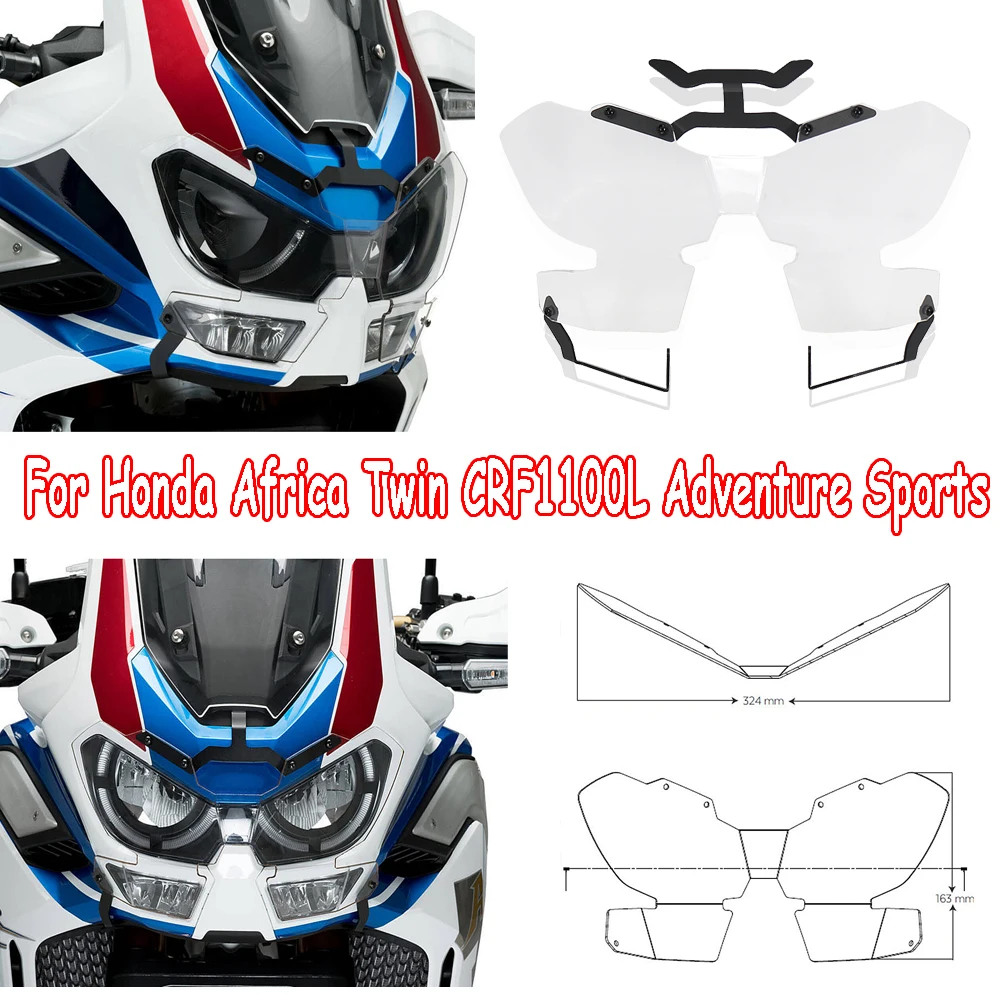 

Motorcycle Headlight Head Light Guard Protector Cover 2020 2021 NEW For Honda Africa Twin CRF1100L Adventure Sports